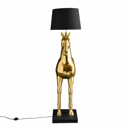 Amadeus paarden vloerlamp, goud