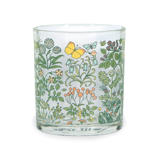Voysey Drinking Glass, Tumbler, Botanical Garden, Fauna and Flora