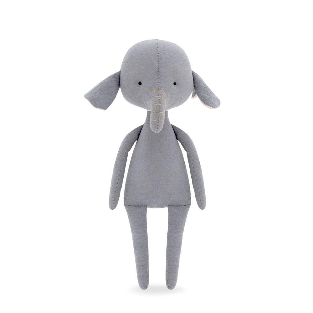 Peluche en coton, Alicia l'éléphant sirène : 29 cm, dès 3 ans