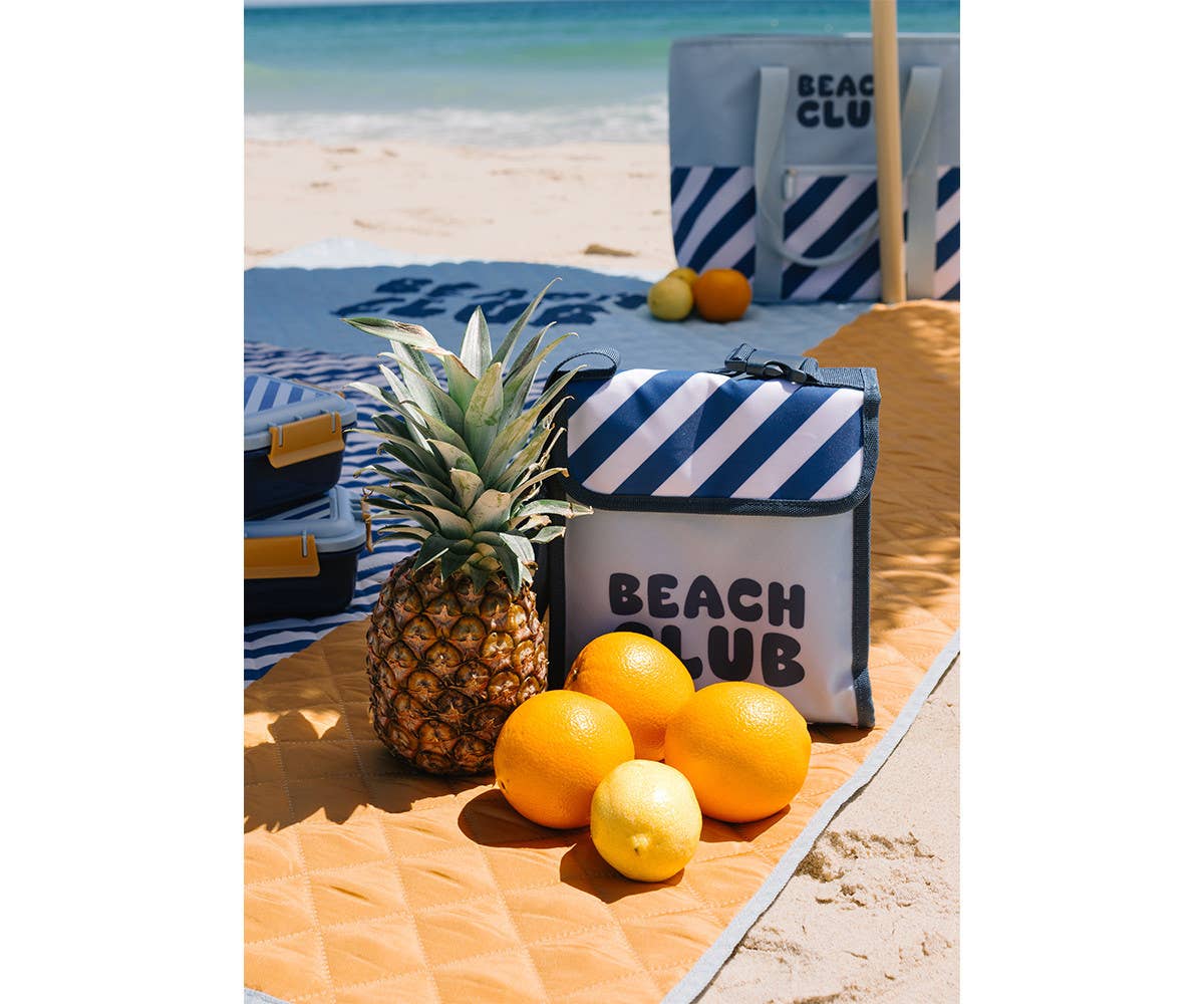 Insulated Snack Bag Stripes Blues & Beyond