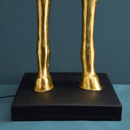 Amadeus paarden vloerlamp, goud