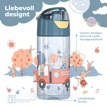 Trinkflasche Kinder, leichte Wasserflasche - Feuerwehr