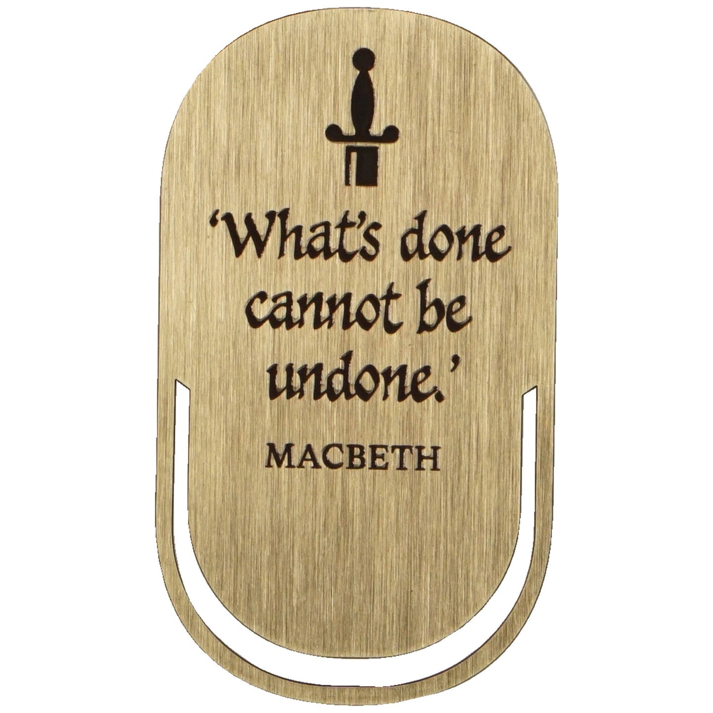 Metal bookmark - Shakespeare (Macbeth)