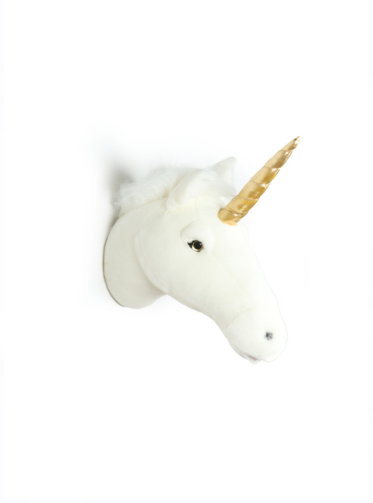 Claire the White Unicorn Plush Wall Decoration