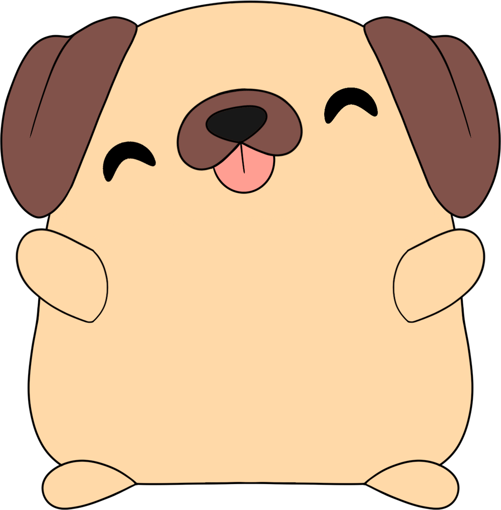 Dude Dans Pug Blep Sticker (6in)