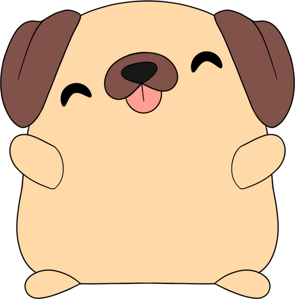 Dude Dans Pug Blep Sticker (6in)