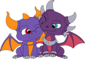 Peluche Valentine's Spyro & Cynder – 15,2 cm