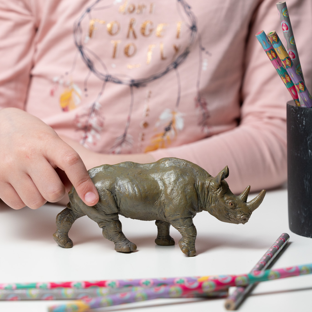 Black Rhinoceros Figurine