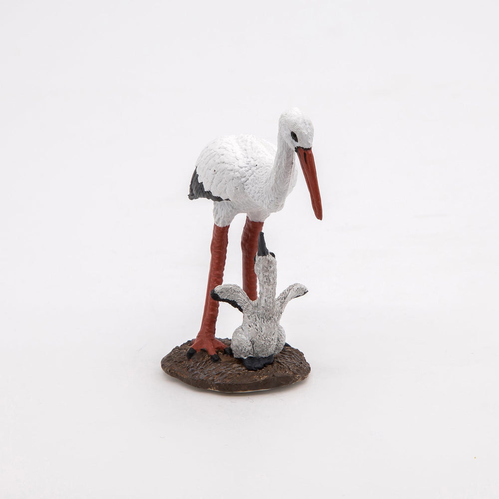 Figurine Cigogne et son bébé