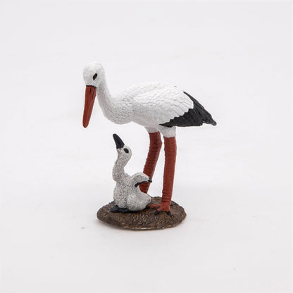 Stork and Baby Figurine