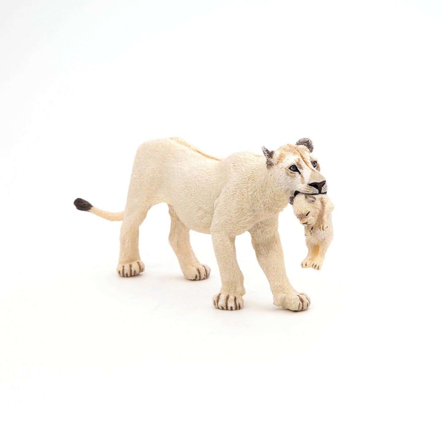 White Lioness figurine with cub