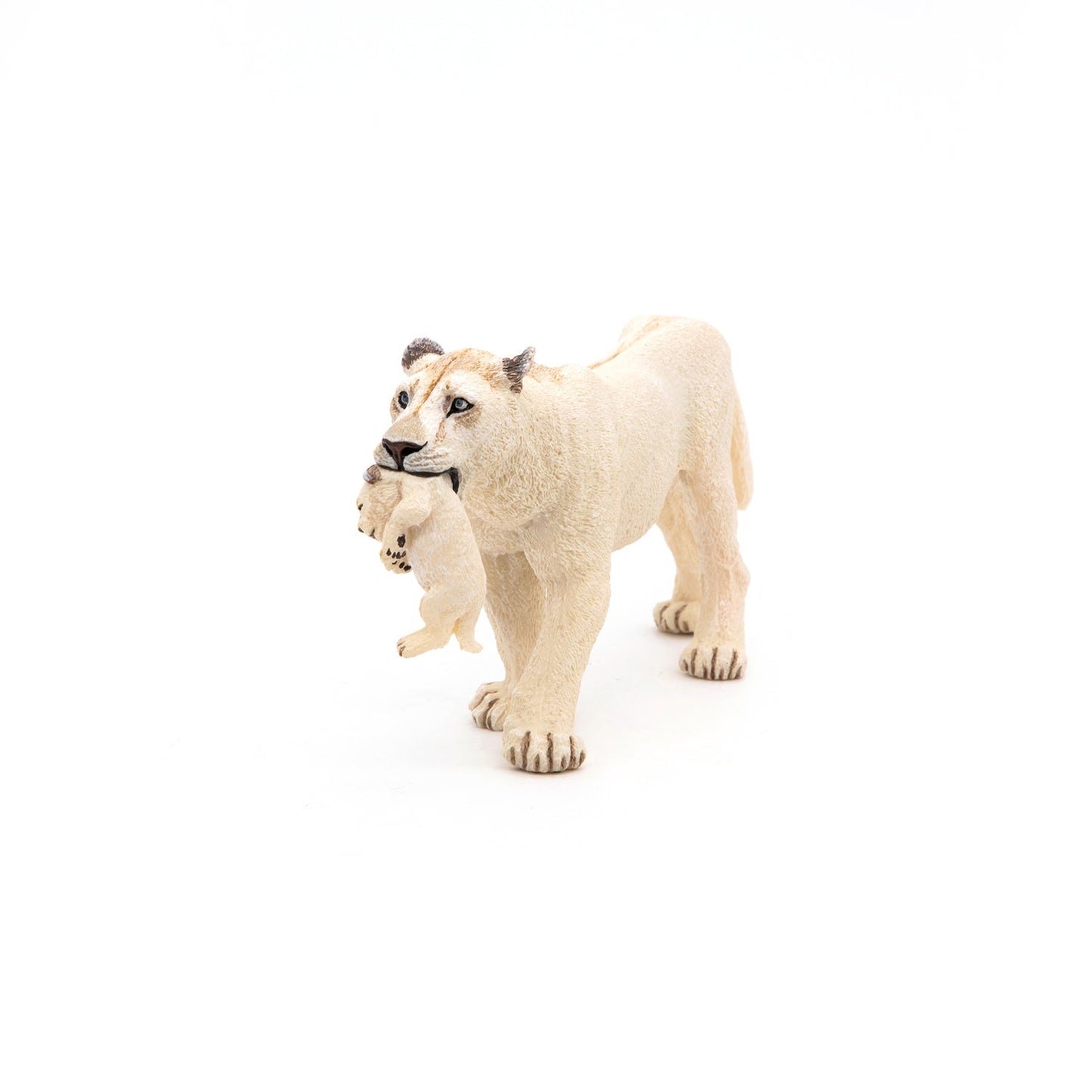 White Lioness figurine with cub