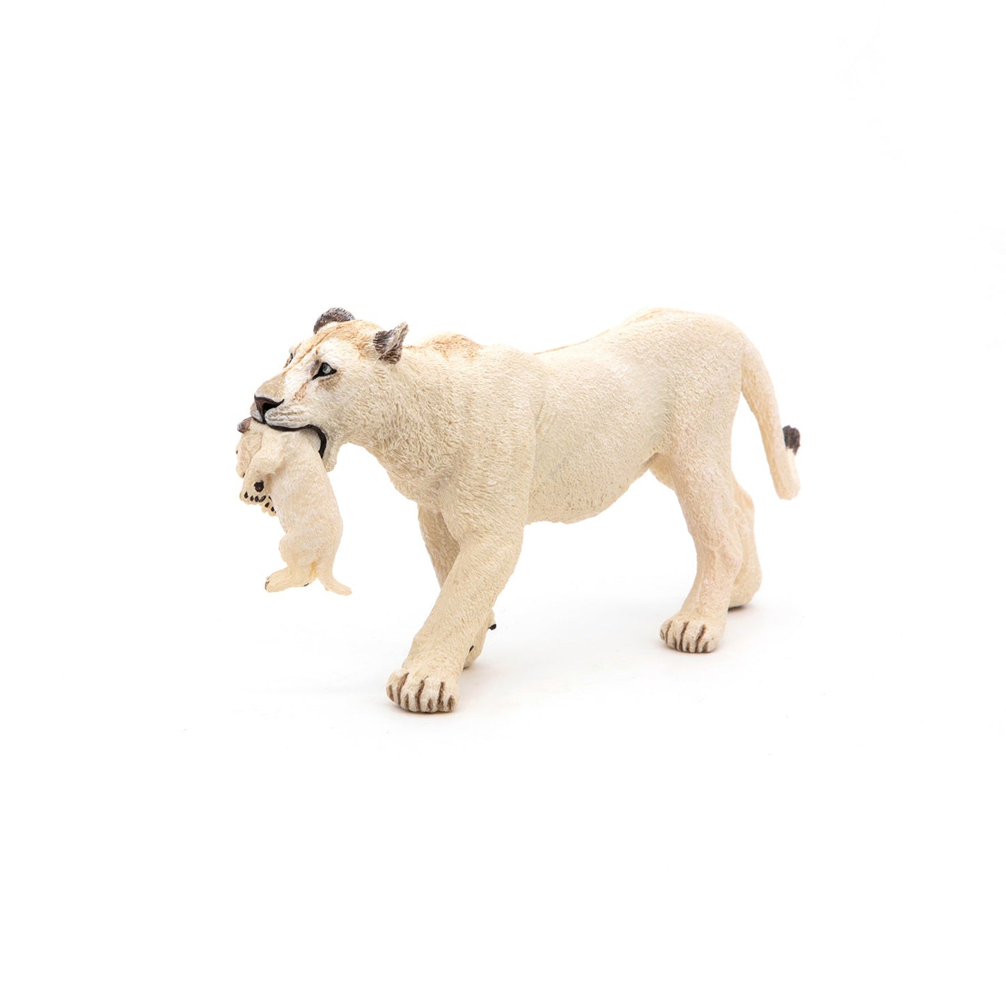 White Lioness figurine with cub