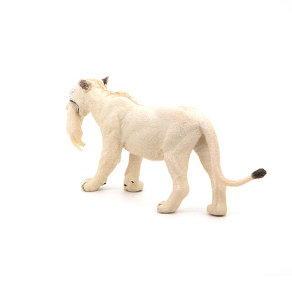 White Lioness figurine with cub