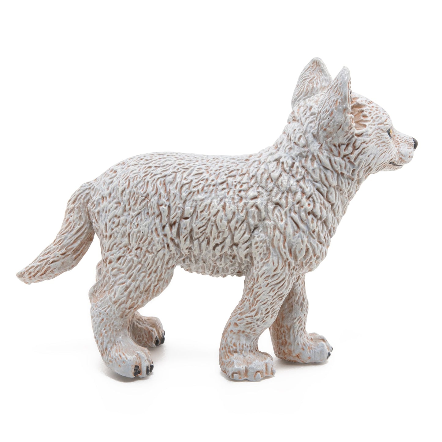 Polar wolf pup figurine