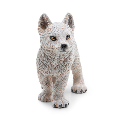 Polar wolf pup figurine