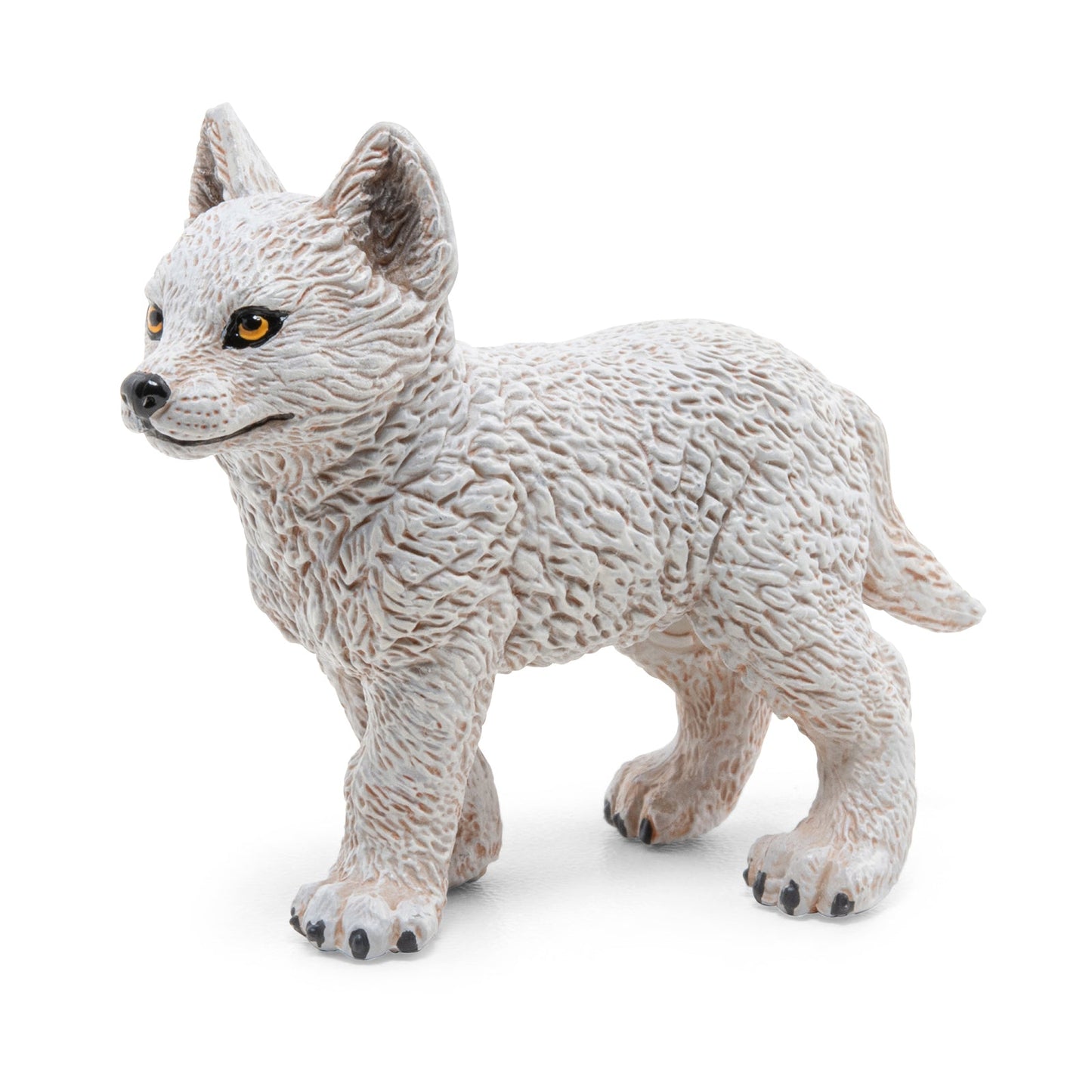 Polar wolf pup figurine