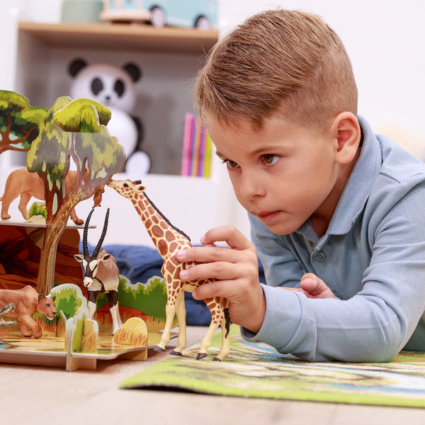 Figurine Girafe tête levée Papo - animal sauvage