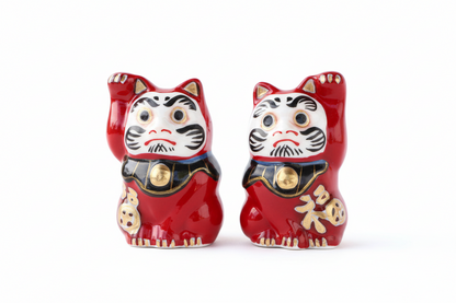 Figurine en Faïence Chat Chanceux Daruma