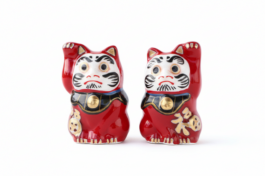 Figurine en Faïence Chat Chanceux Daruma