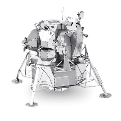 MetalEarth Espace: APOLLO LUNAR MODULE 6x6x5.5cm, maquette 3D en métal avec 2 feuilles, sur carte 12x17cm, 14+