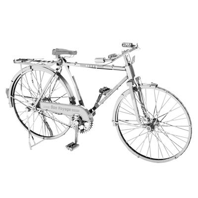 MetalEarth: ICONX - BICYCLETTE CLASSIQUE 14.61x4.45x7.62cm, maquette 3D en métal avec 2 feuilles, en boîte 13,5x22x2cm, 14+
