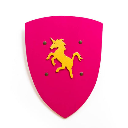 BOUCLIER CAMELOT ROSE AVEC LICORNE L - KALID MEDIEVAL