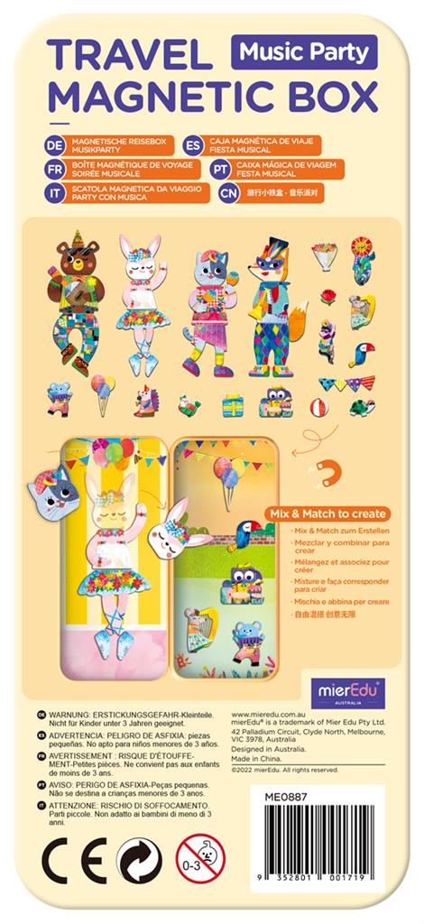 Magnetische Puzzeldoos - Animaux