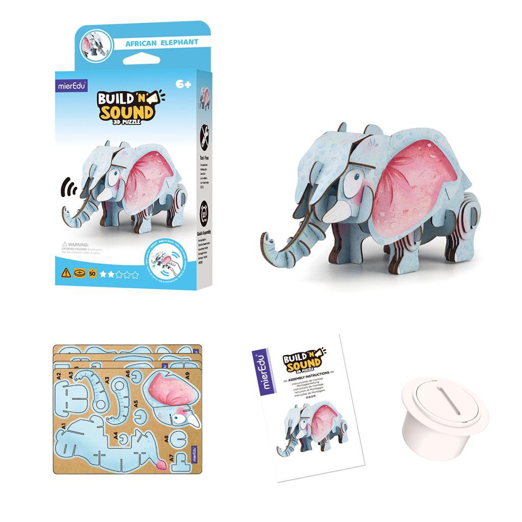 Puzzle 3D Construction - Eléphant D'Afrique