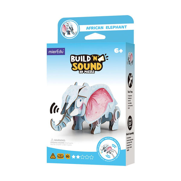 3D Construction Puzzle - African Elephant