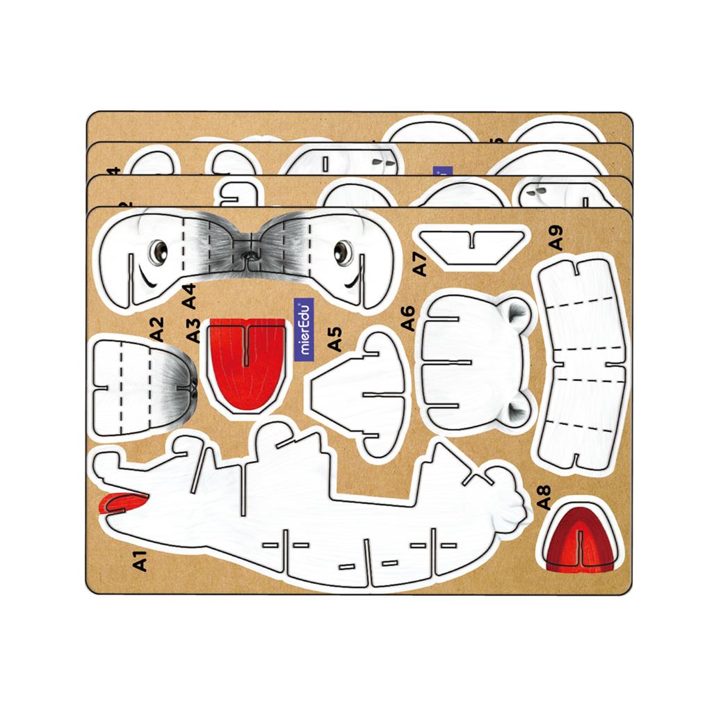 3D Construction Puzzle - Polar Bear