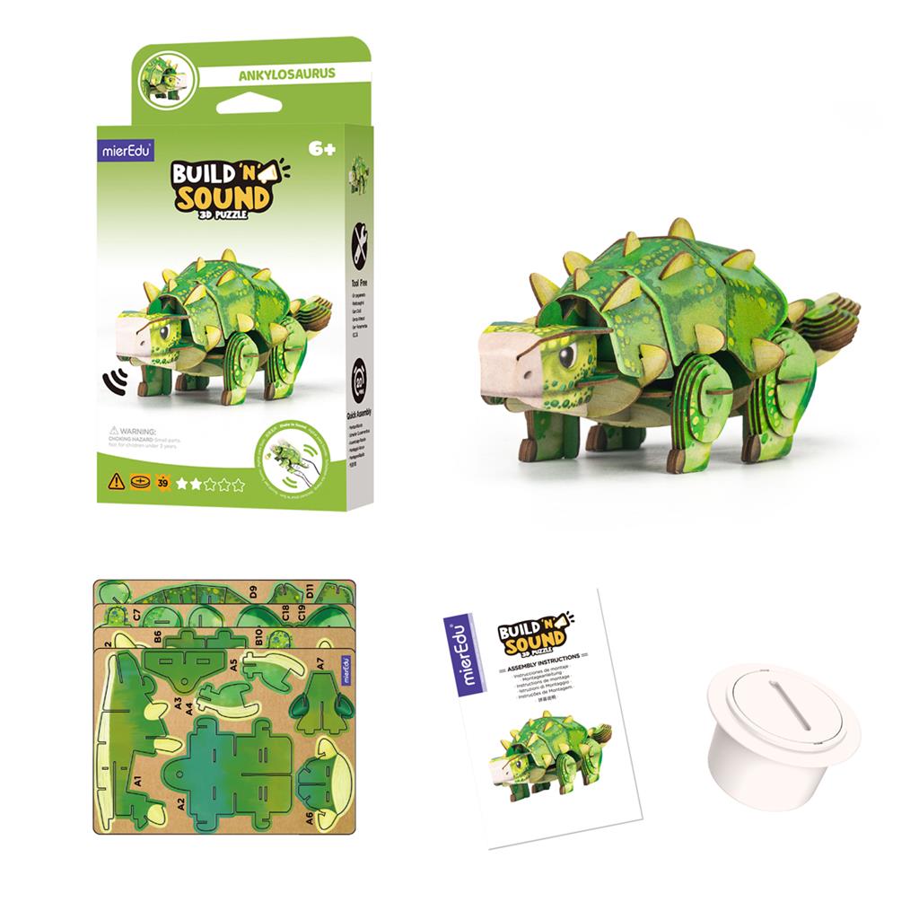 3D Puzzle Construction - Ankylosaurus