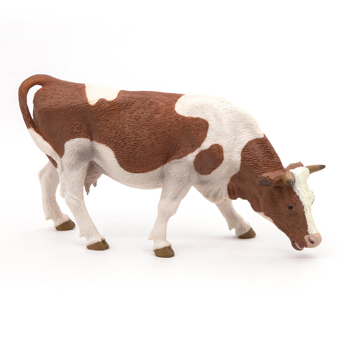 Grazing Simmental Cow Figurine