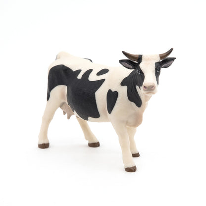 Figurine Vache noire et blanche