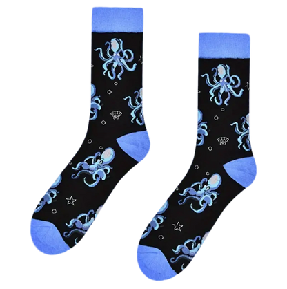 chaussettes poulpes bleus mrcol