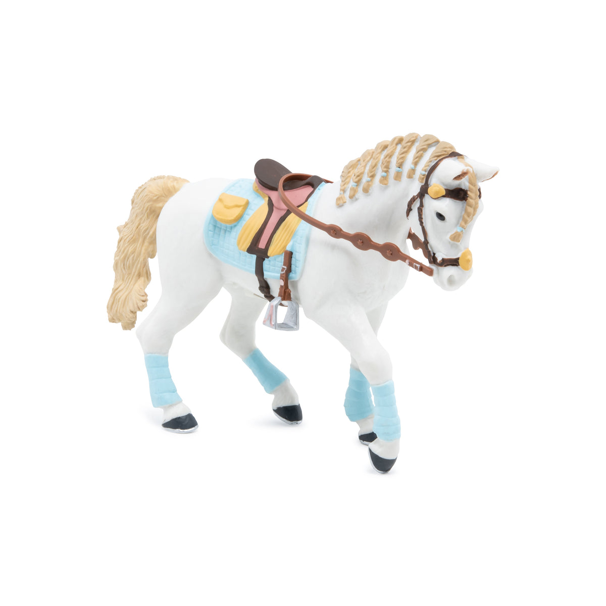 Blue Fashion Horse Figurine