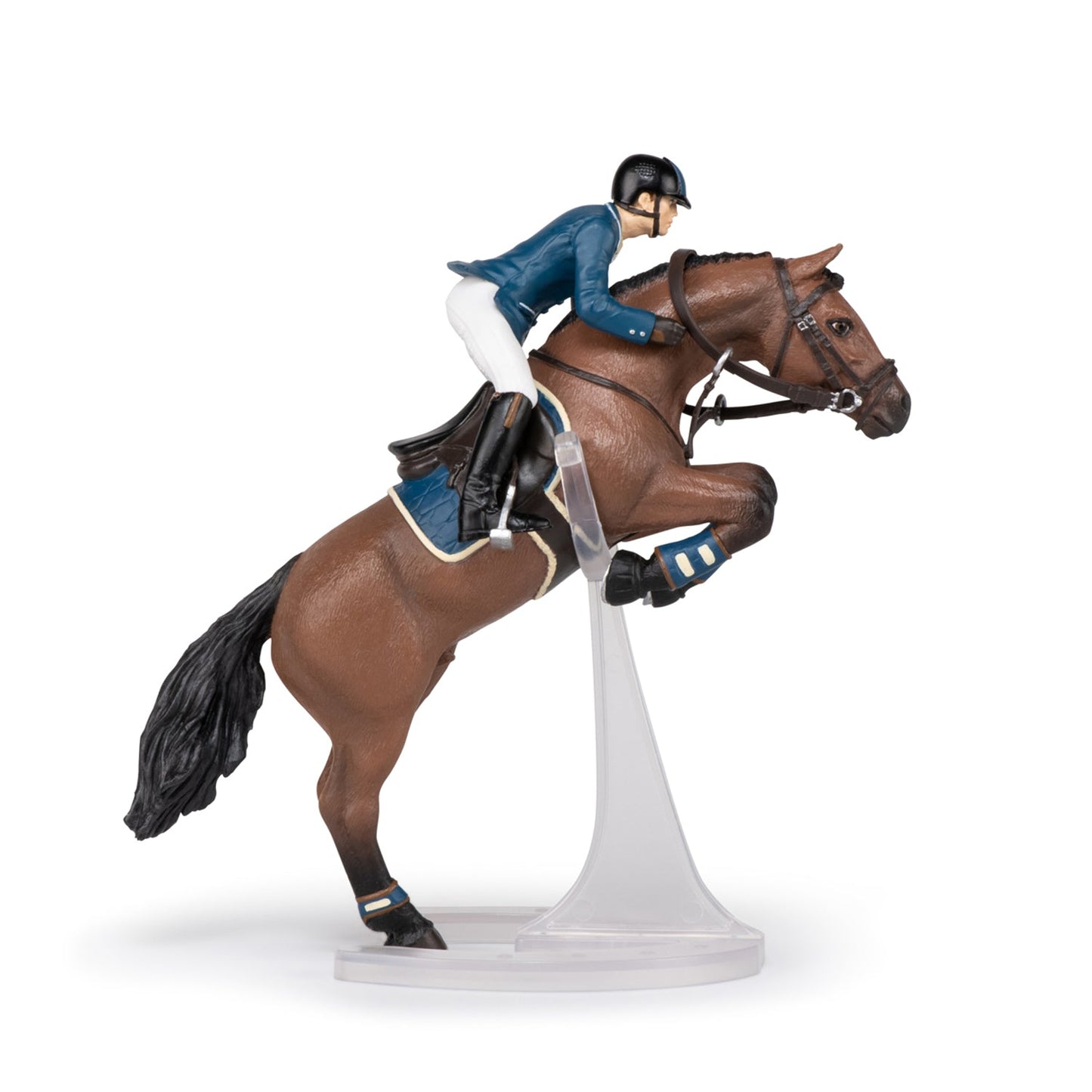 Show Jumping Horse and Rider Figurine