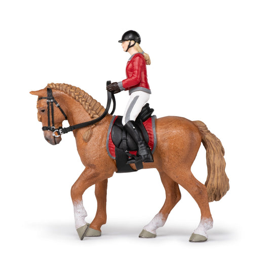 Walking Horse and Rider Figurine