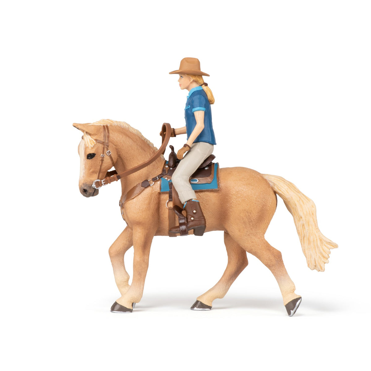 Western Horse and Rider Figurine