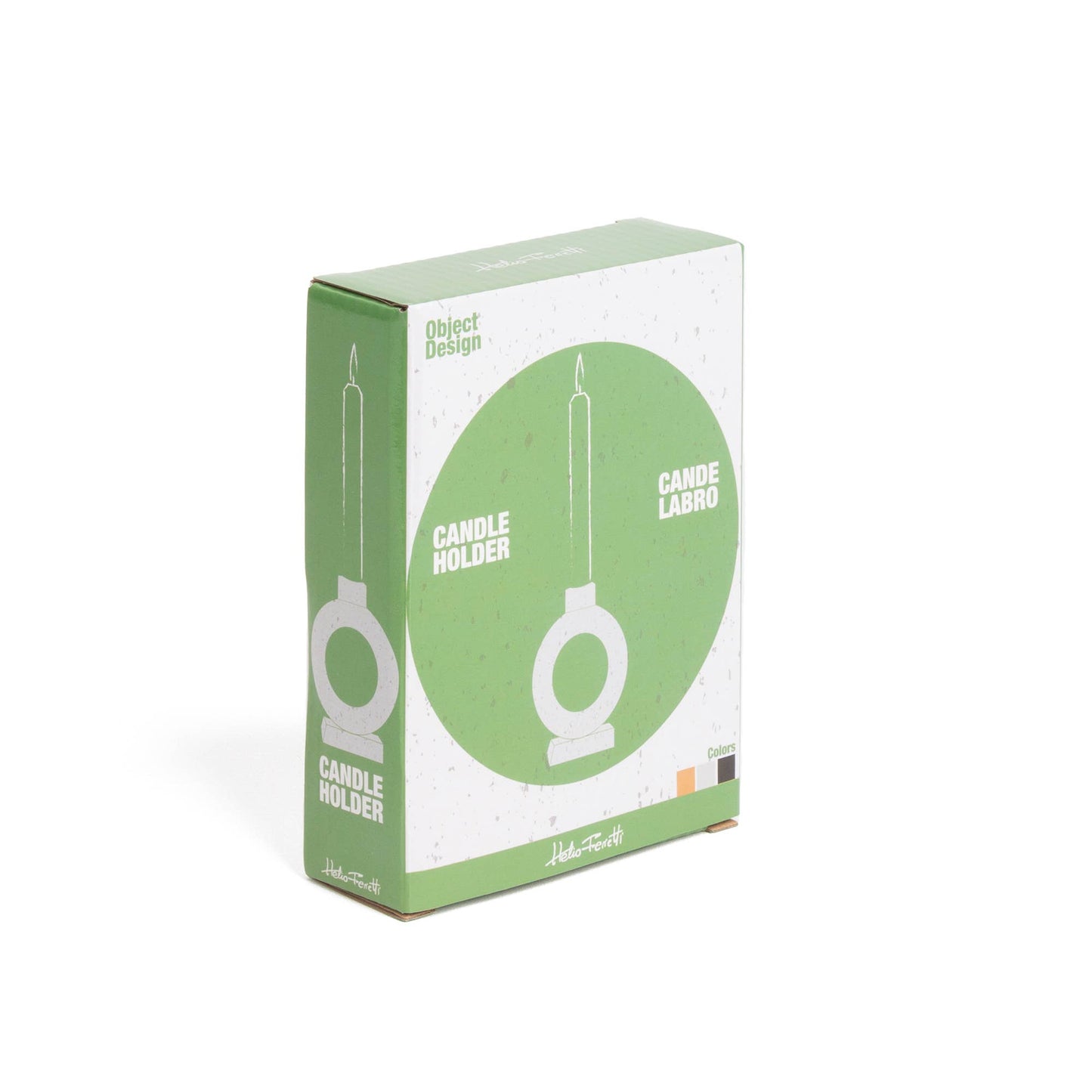 Porte Bougie en Céramique Ovale Orange Peint à la Main Helio Ferretti Vue 4