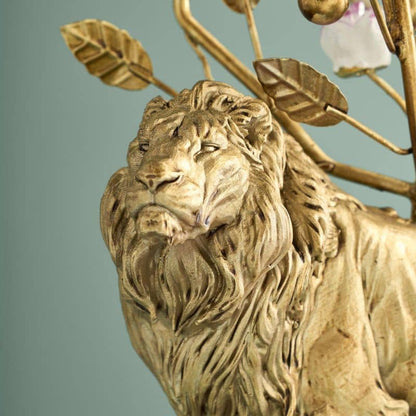 Lion Chandelier, Poly/Metal, 20 x 15 x 37 cm