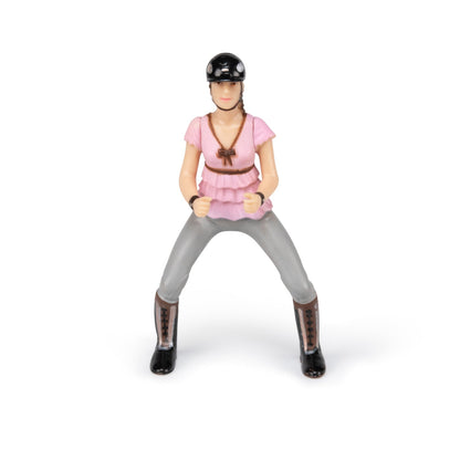 Pink fashion horse rider figurine