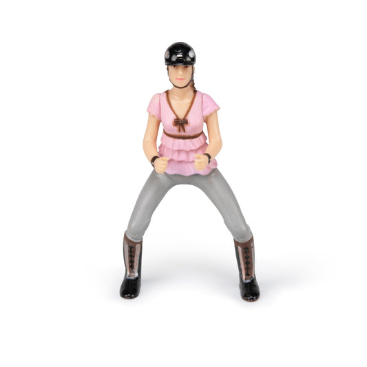 Pink fashion horse rider figurine