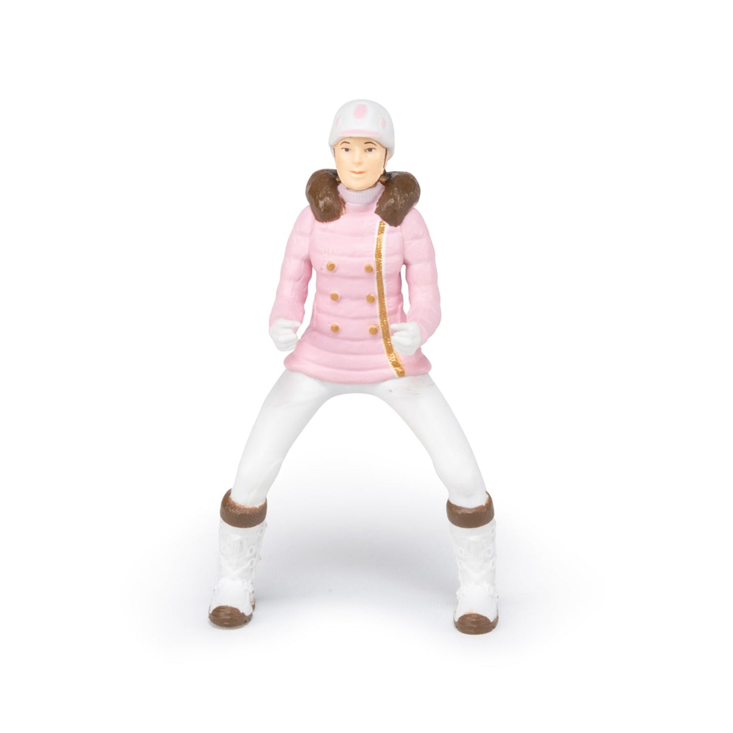 Fashionable winter rider figurine