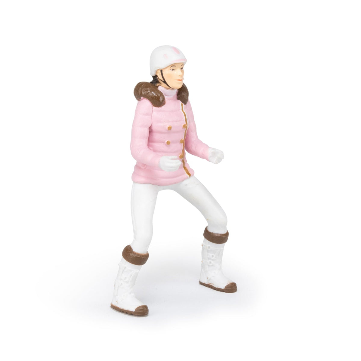 Fashionable winter rider figurine