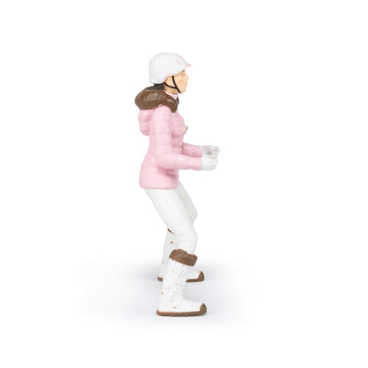 Fashionable winter rider figurine