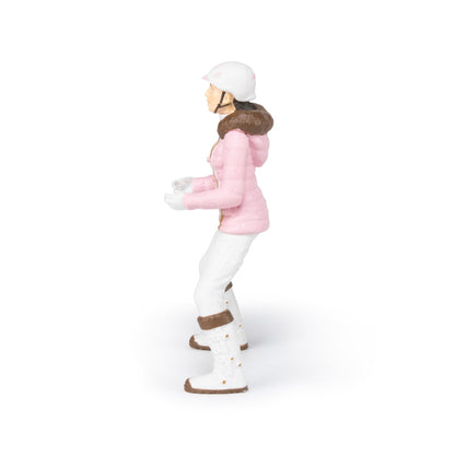 Fashionable winter rider figurine
