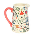 Pichet Motif Folk Fleurs Crème