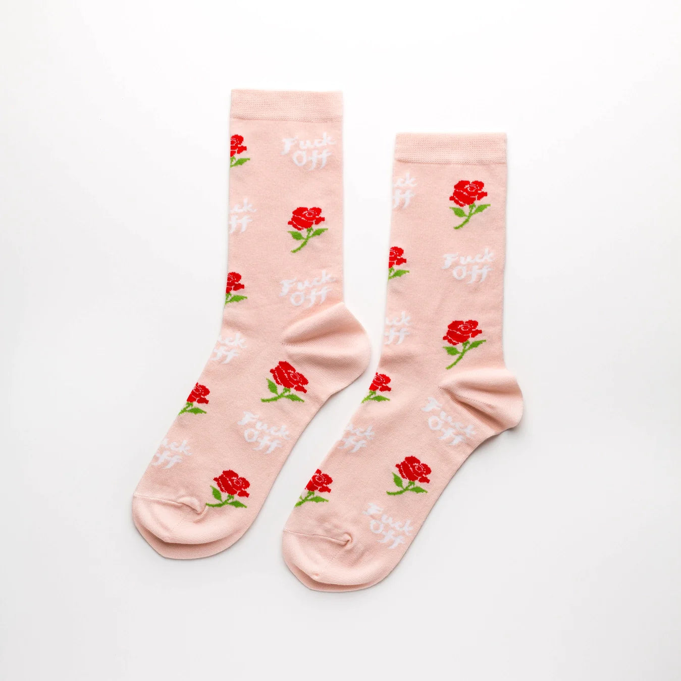 Pink “Fuck Off” Socks