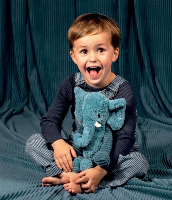 Peluche éléphant Dimoitou bleu – Les Ptipotos